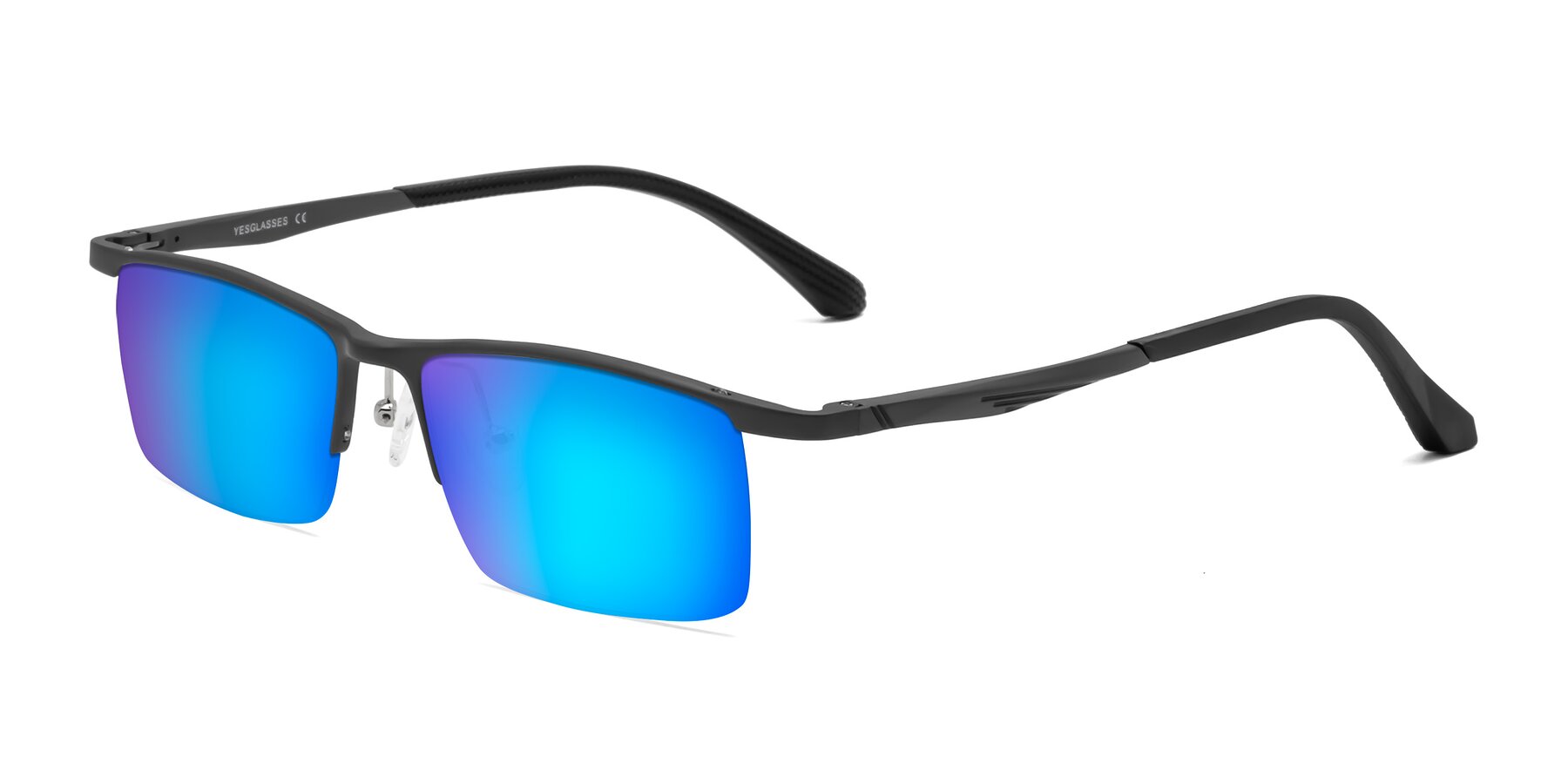 Angle of CX6236 in Gunmetal with Blue Mirrored Lenses