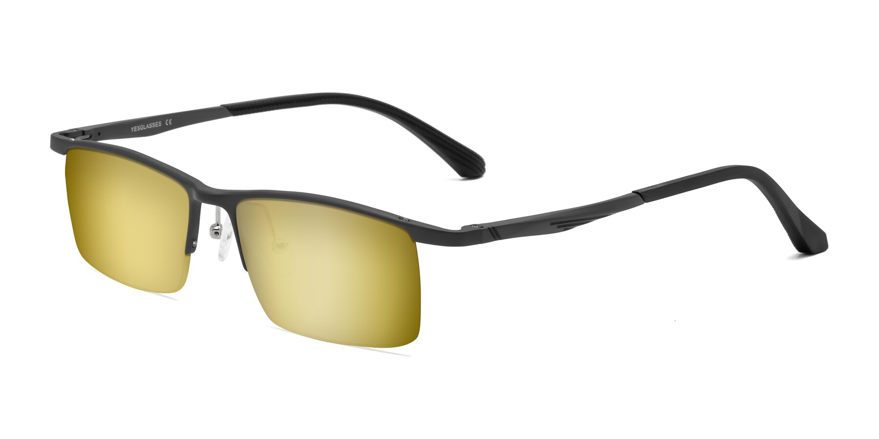 Angle of CX6236 in Gunmetal with Gold Mirrored Lenses