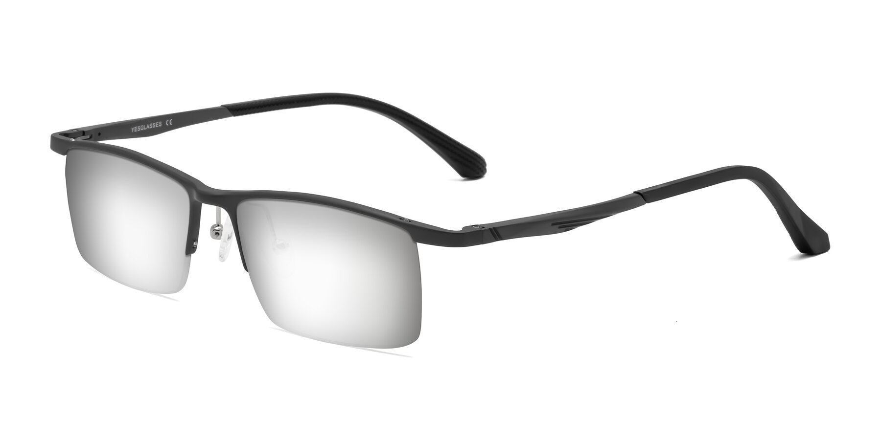 Angle of CX6236 in Gunmetal with Silver Mirrored Lenses