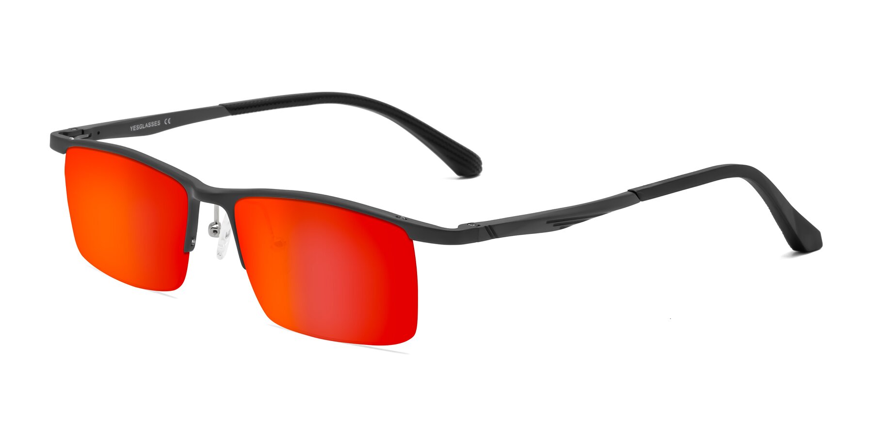 Angle of CX6236 in Gunmetal with Red Gold Mirrored Lenses
