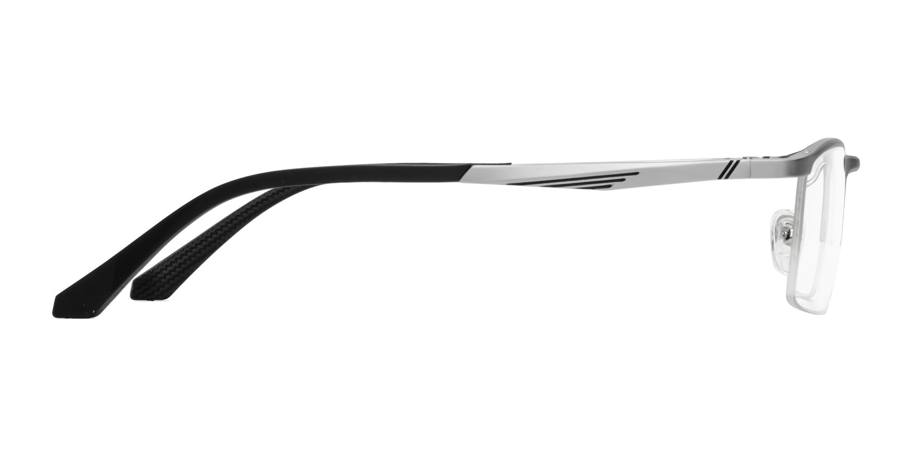 Side of CX6236 in Silver with Clear Reading Eyeglass Lenses