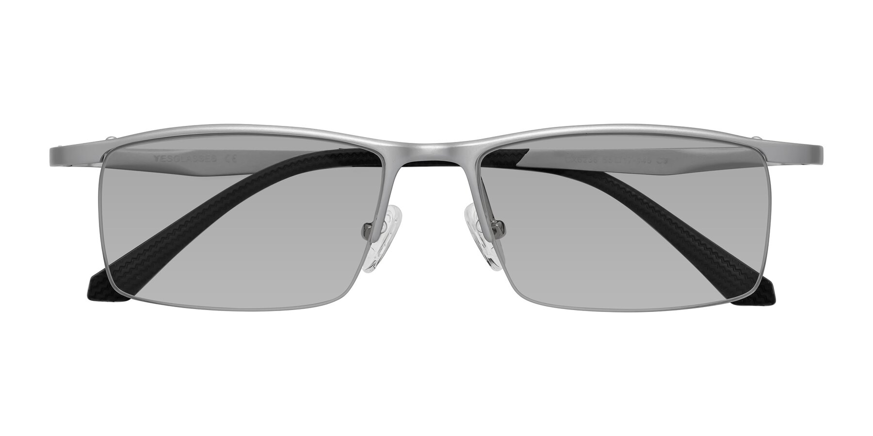 Folded Front of CX6236 in Silver with Light Gray Tinted Lenses