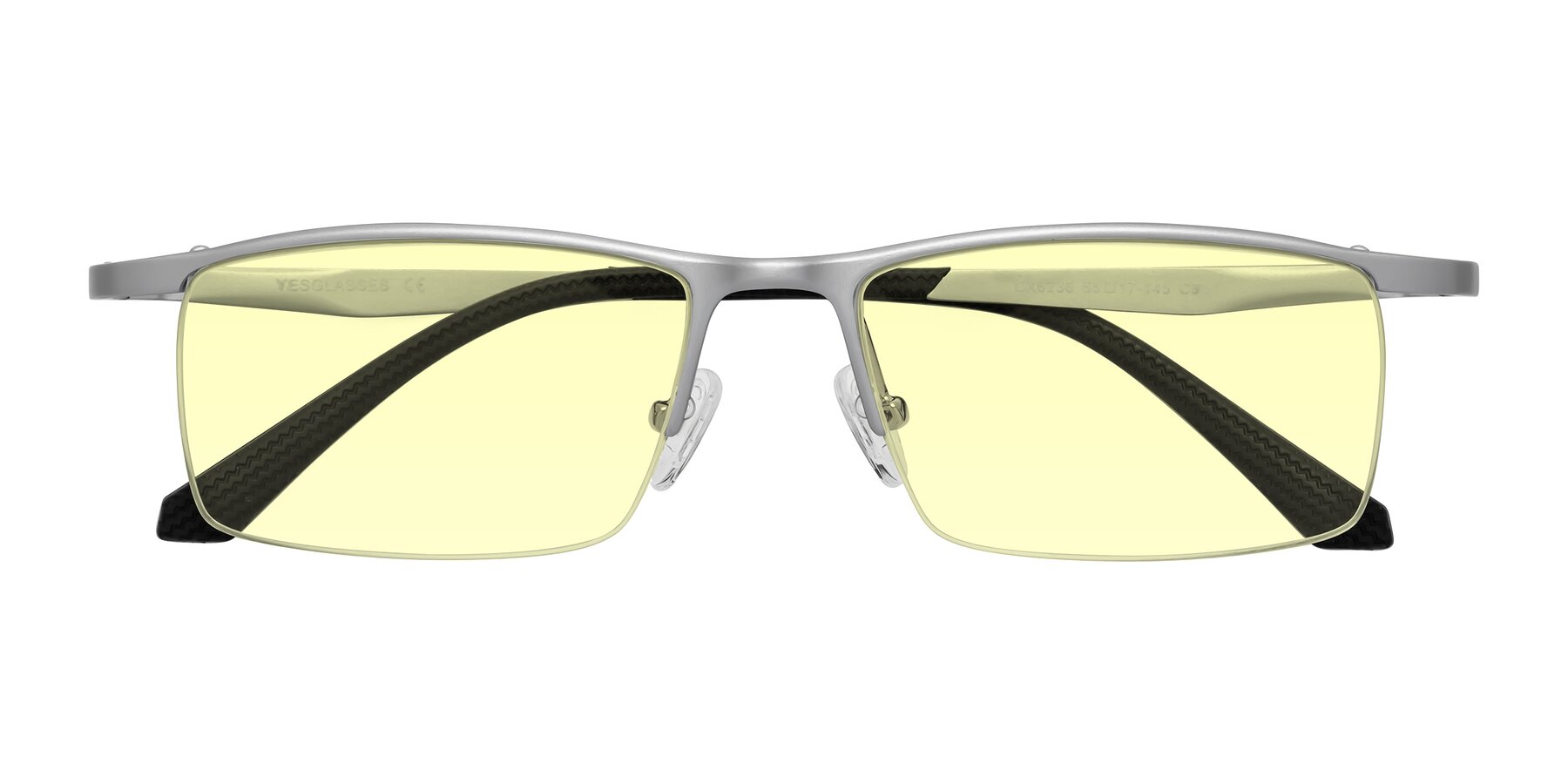 Folded Front of CX6236 in Silver with Light Yellow Tinted Lenses