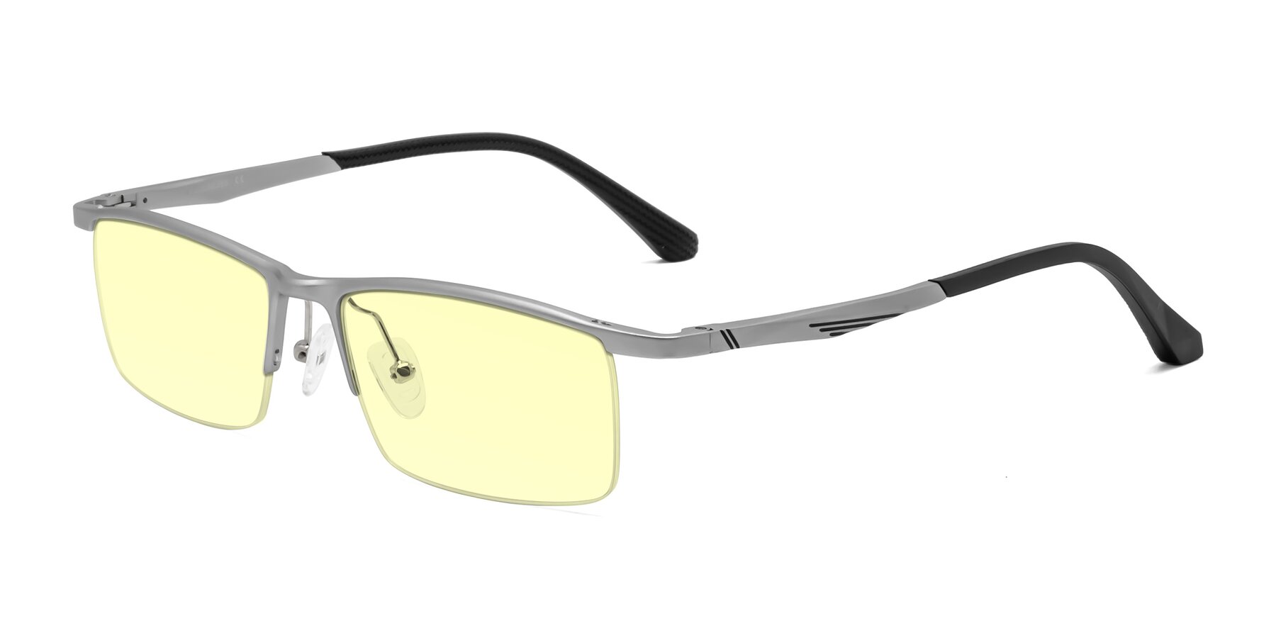 Angle of CX6236 in Silver with Light Yellow Tinted Lenses