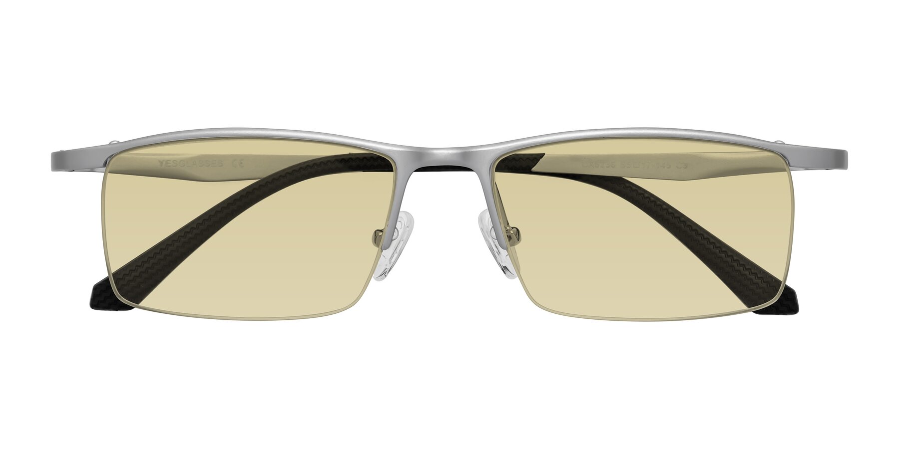 Folded Front of CX6236 in Silver with Light Champagne Tinted Lenses