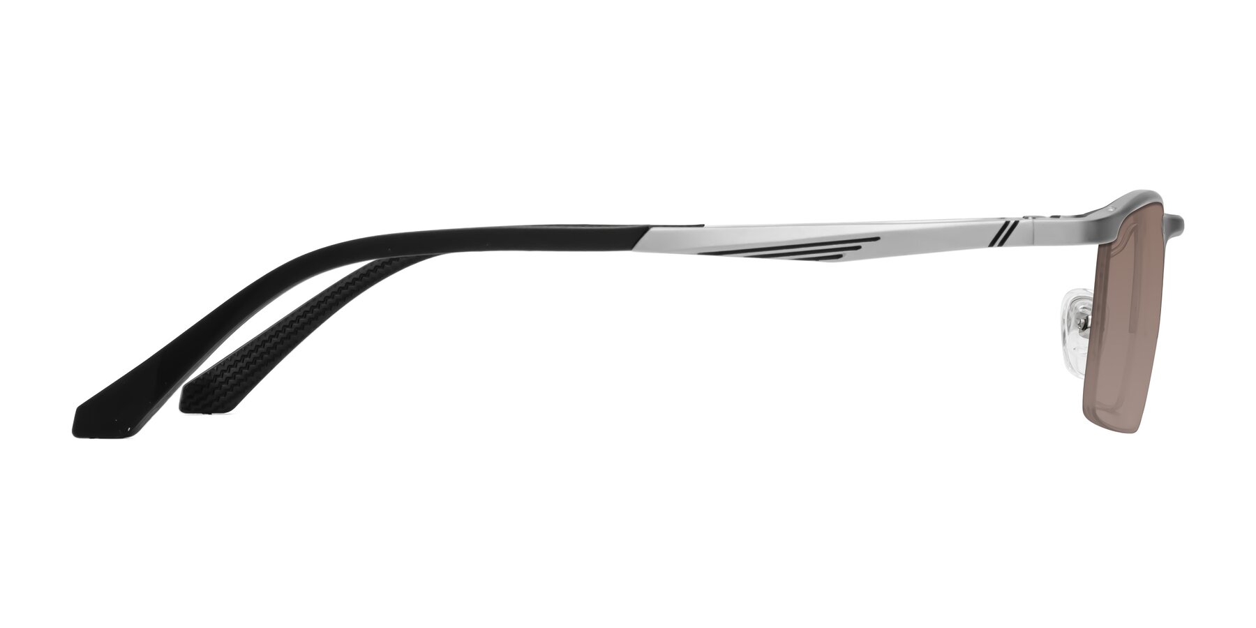 Side of CX6236 in Silver with Medium Brown Tinted Lenses