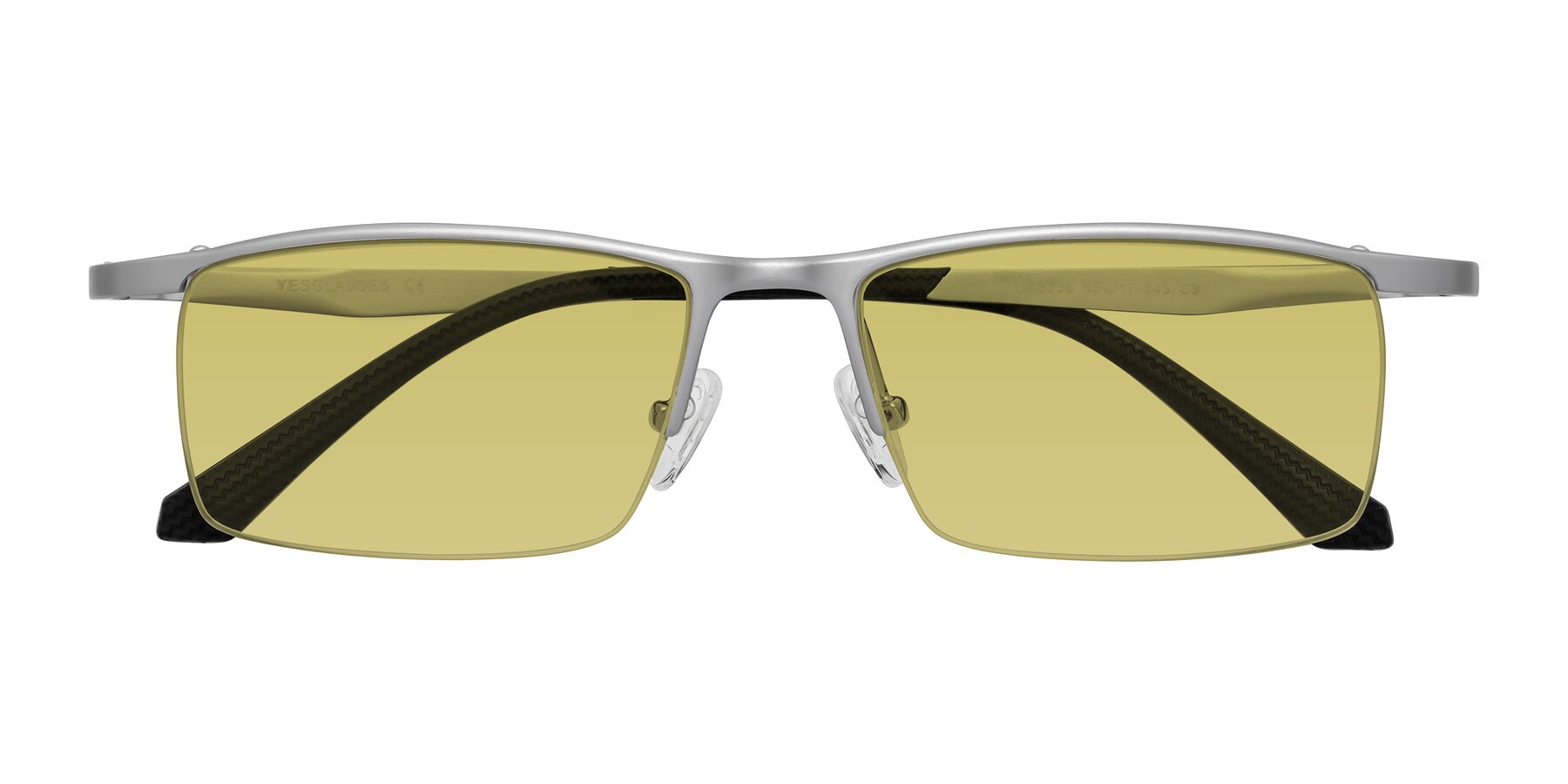 Folded Front of CX6236 in Silver with Medium Champagne Tinted Lenses