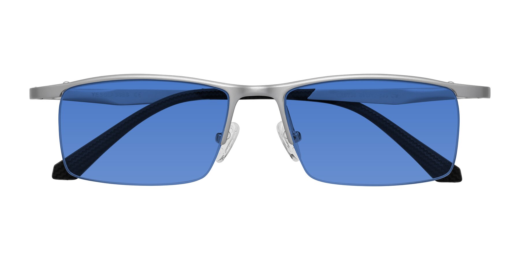 Folded Front of CX6236 in Silver with Blue Tinted Lenses