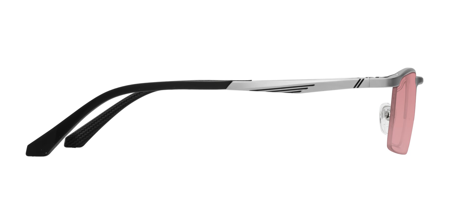 Side of CX6236 in Silver with Medium Garnet Tinted Lenses