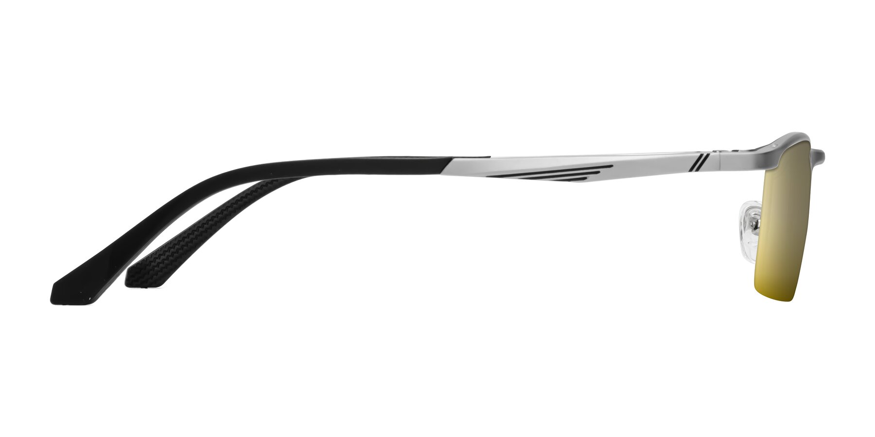 Side of CX6236 in Silver with Gold Mirrored Lenses