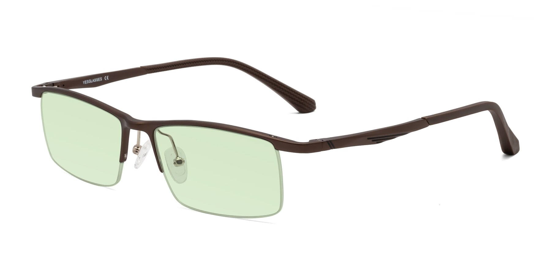 Angle of CX6236 in Coffee with Light Green Tinted Lenses