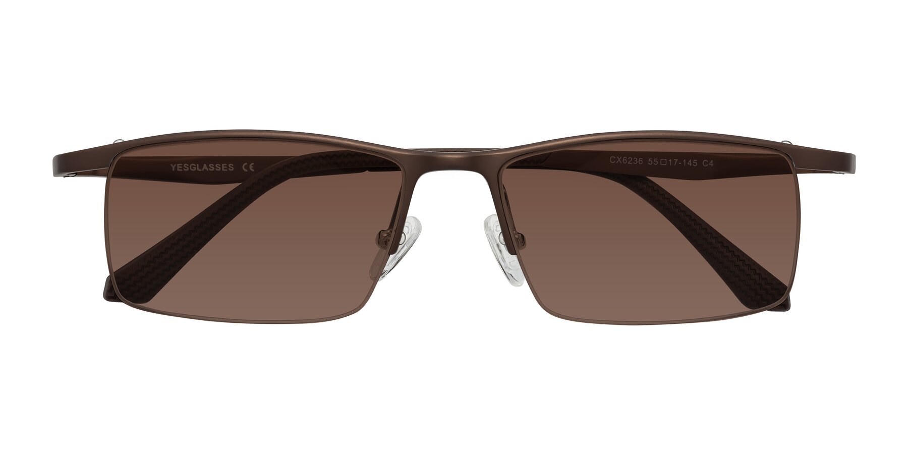 Folded Front of CX6236 in Coffee with Brown Tinted Lenses