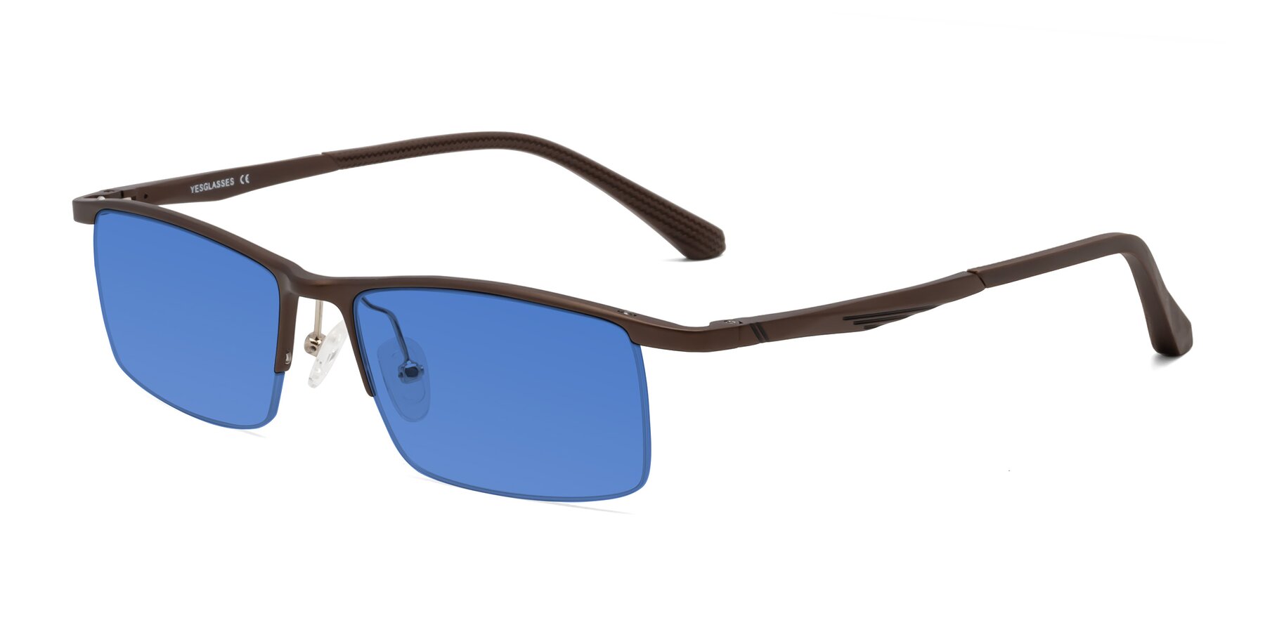 Angle of CX6236 in Coffee with Blue Tinted Lenses