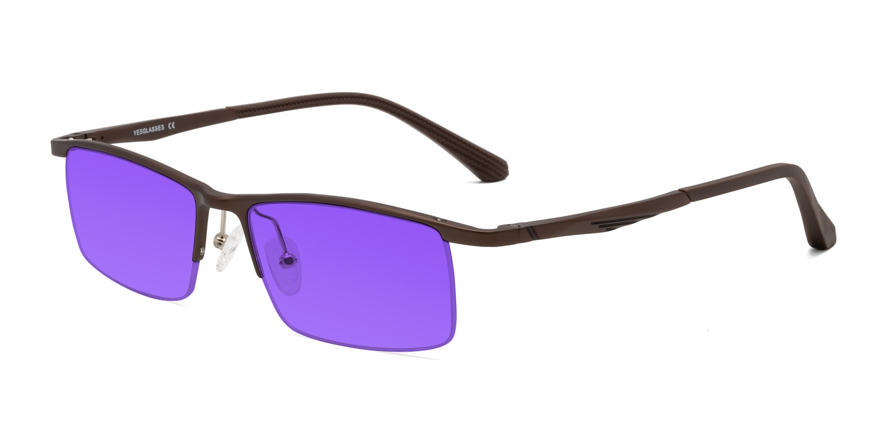 Angle of CX6236 in Coffee with Purple Tinted Lenses