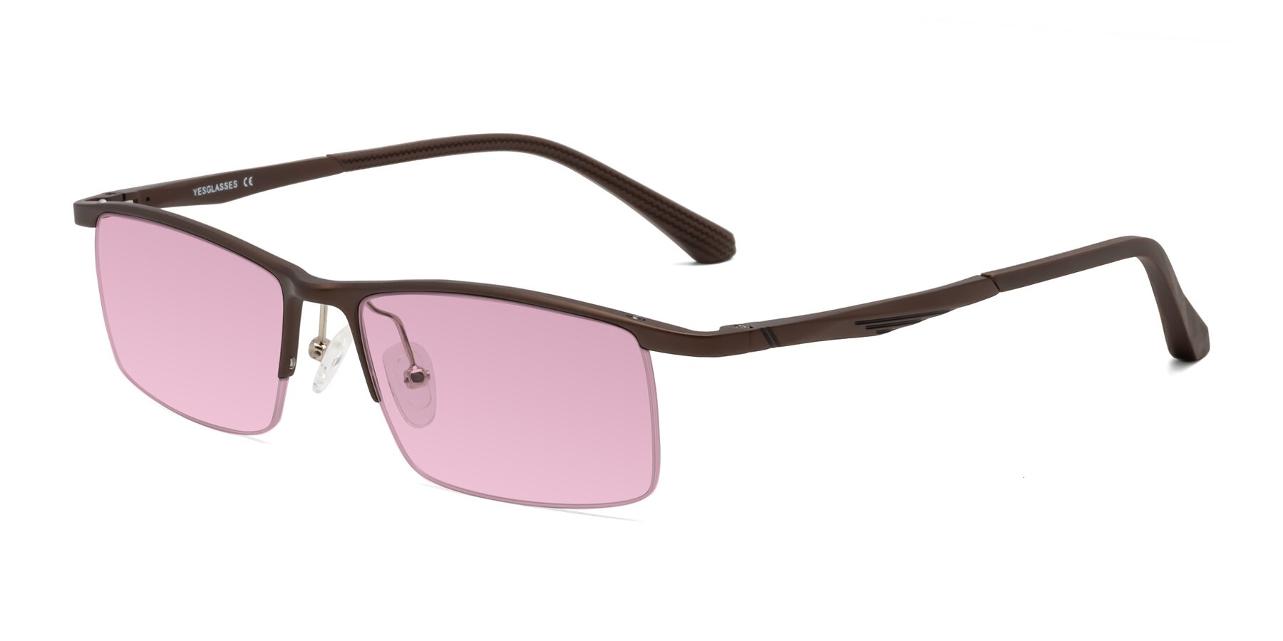 Angle of CX6236 in Coffee with Light Wine Tinted Lenses