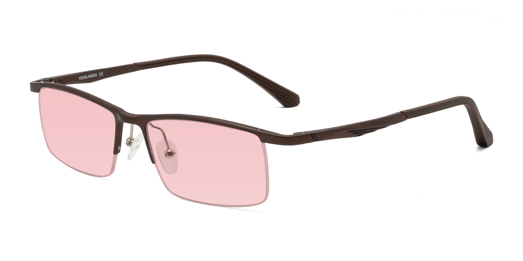 Angle of CX6236 in Coffee with Light Garnet Tinted Lenses
