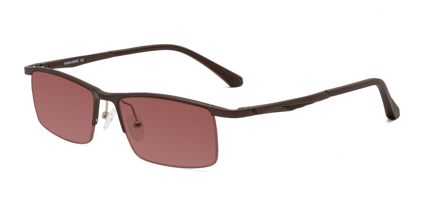 Angle of CX6236 in Coffee with Garnet Tinted Lenses