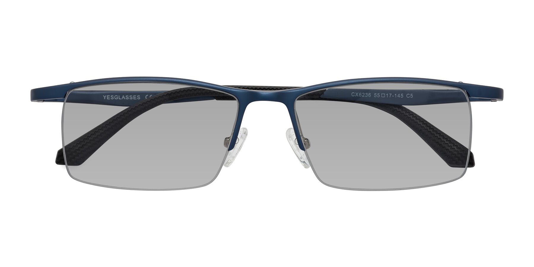 Folded Front of CX6236 in Blue with Light Gray Tinted Lenses