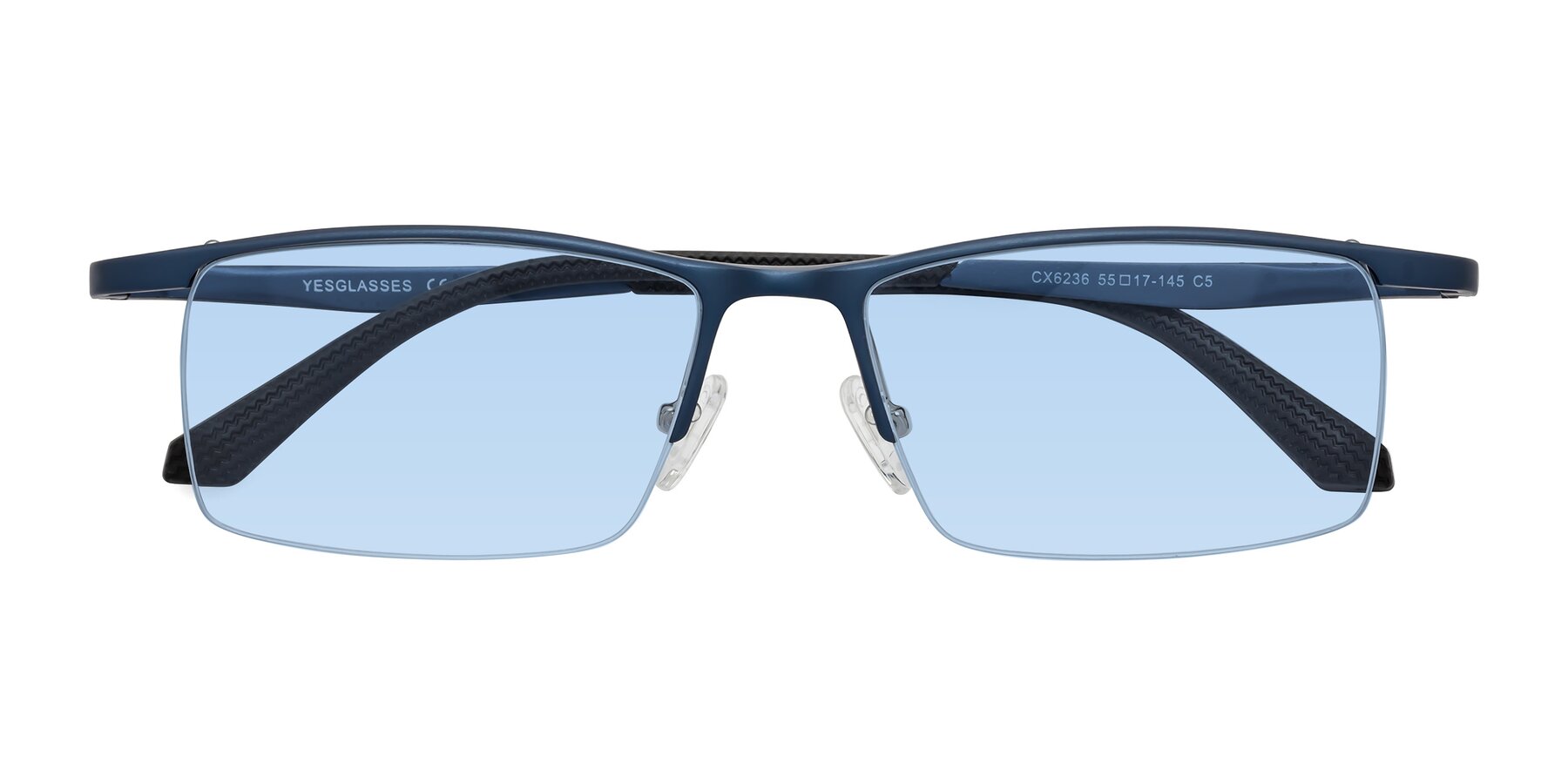 Folded Front of CX6236 in Blue with Light Blue Tinted Lenses