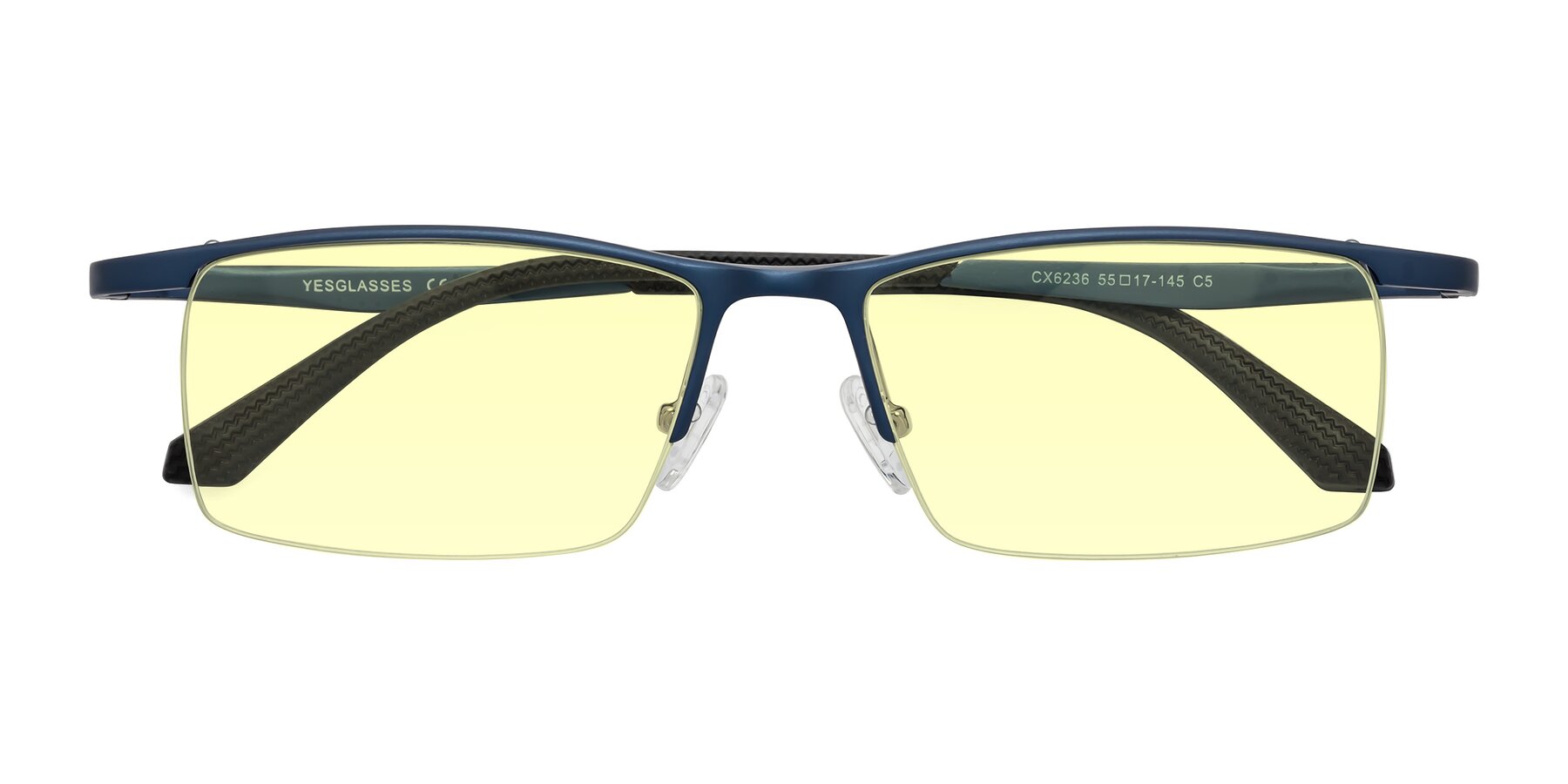 Folded Front of CX6236 in Blue with Light Yellow Tinted Lenses