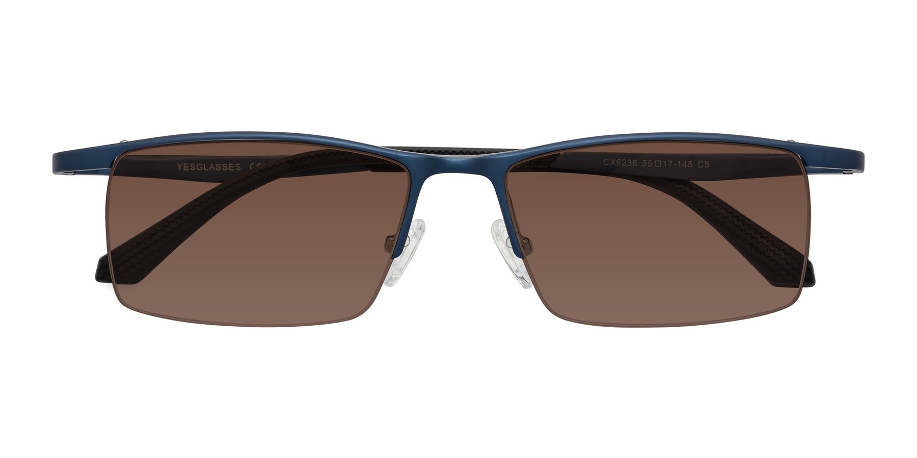 Folded Front of CX6236 in Blue with Brown Tinted Lenses