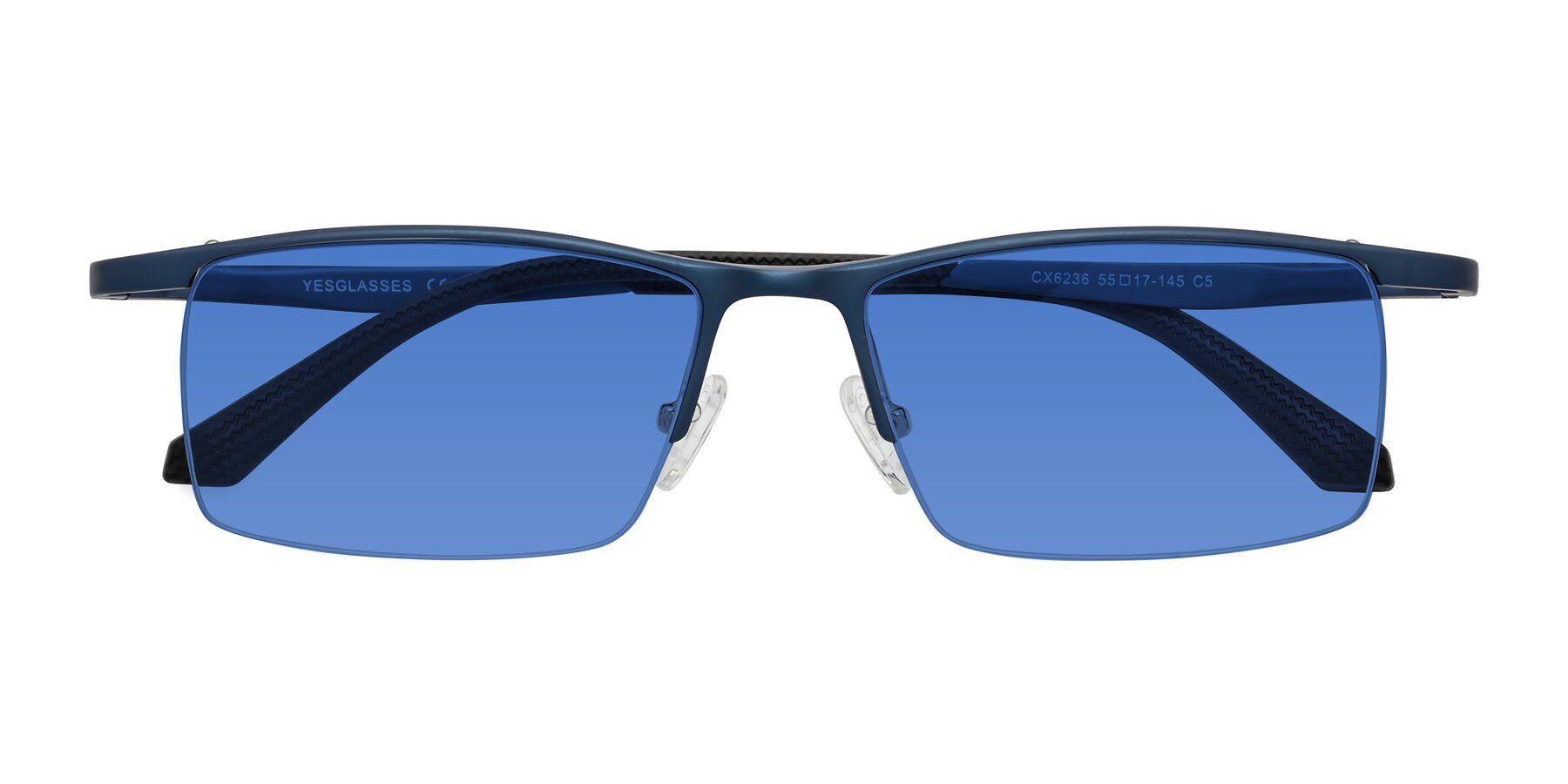 Folded Front of CX6236 in Blue with Blue Tinted Lenses