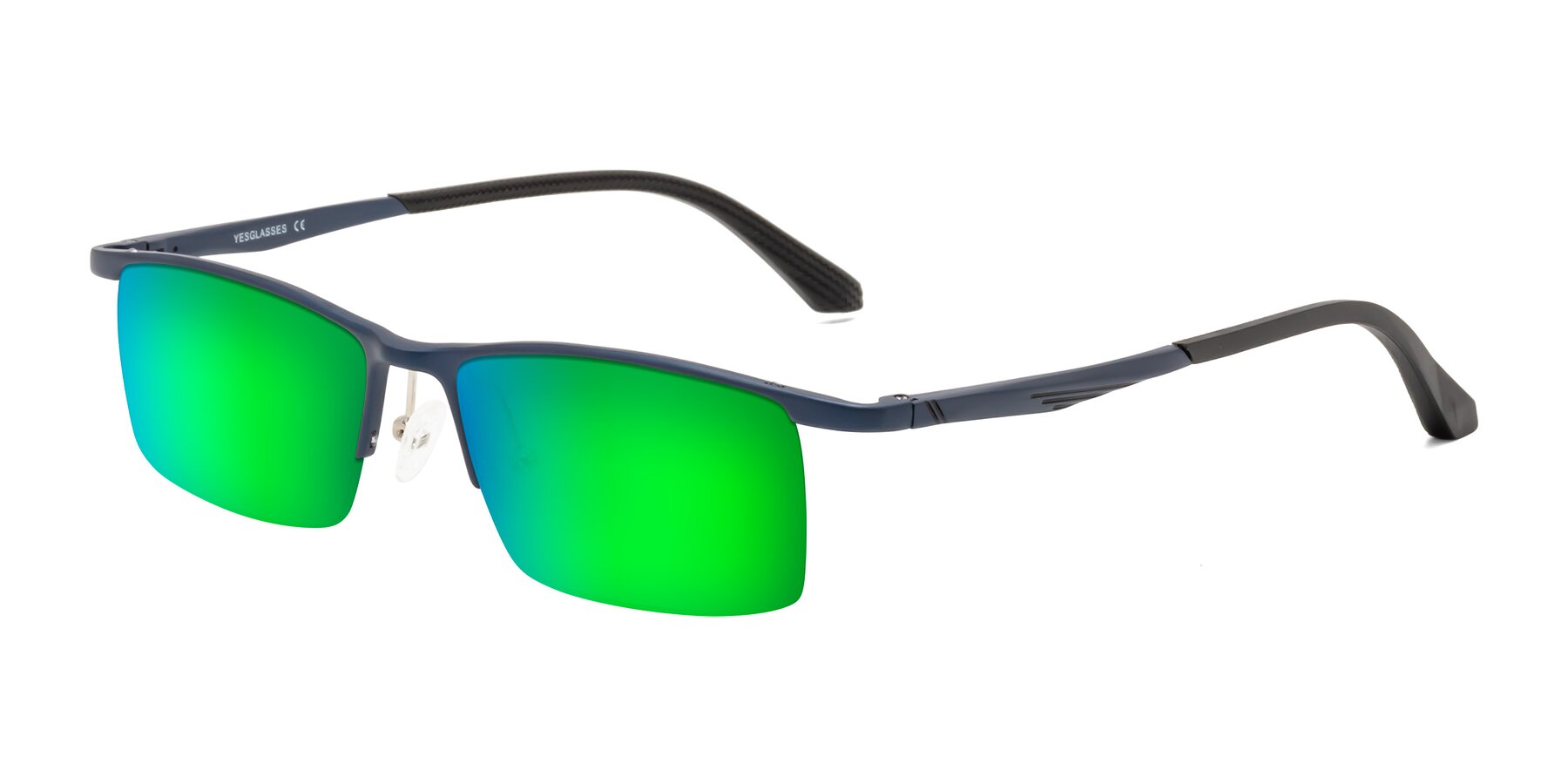 Angle of CX6236 in Blue with Green Mirrored Lenses