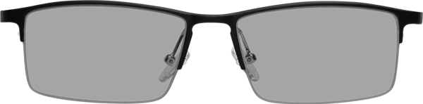 Black Keyhole Bridge Magnesium Alloy Semi-Rimless Tinted Sunglasses ...