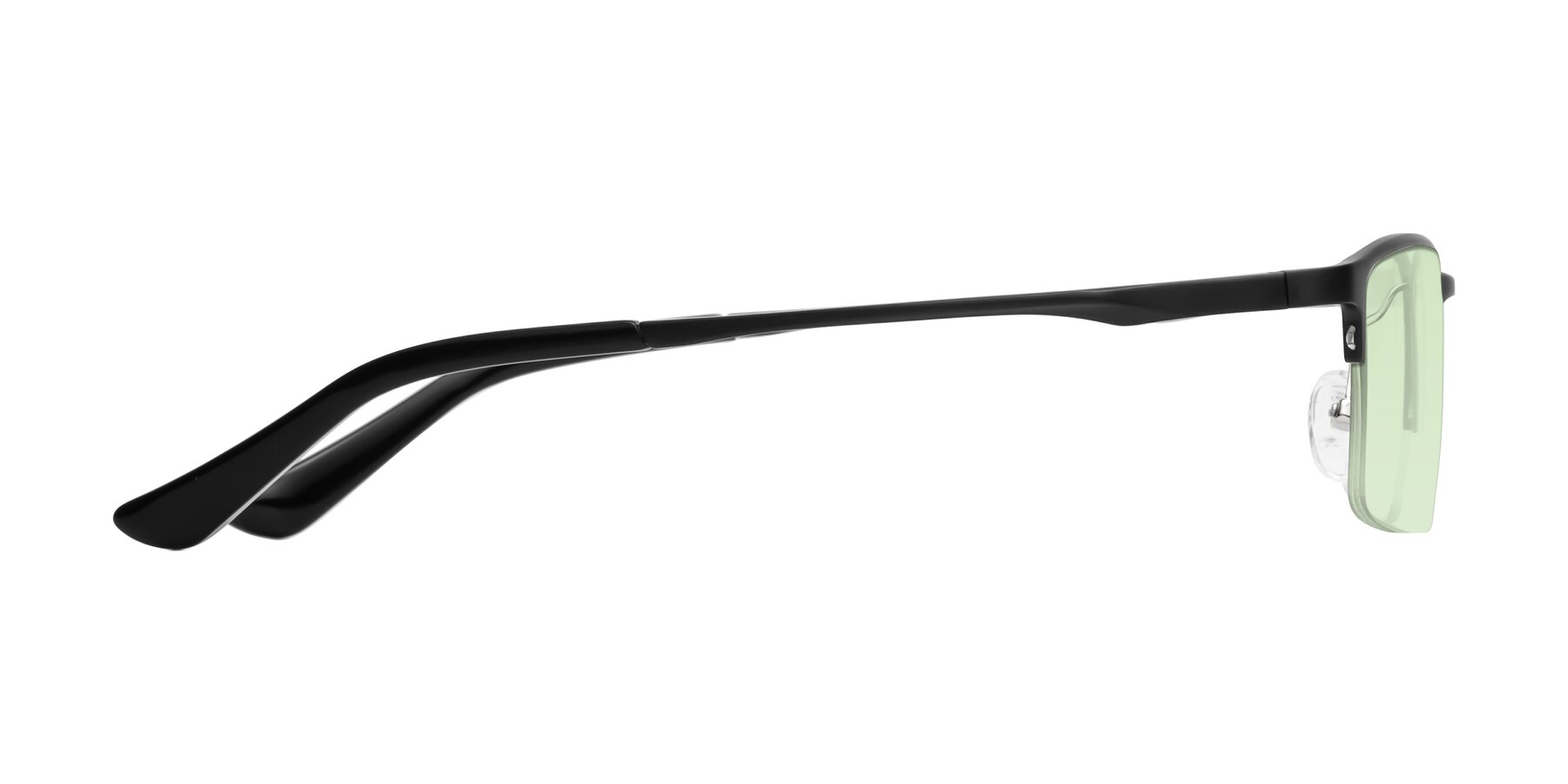 Side of CX6263 in Black with Light Green Tinted Lenses