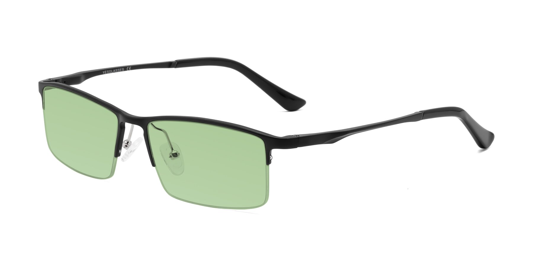 Angle of CX6263 in Black with Medium Green Tinted Lenses