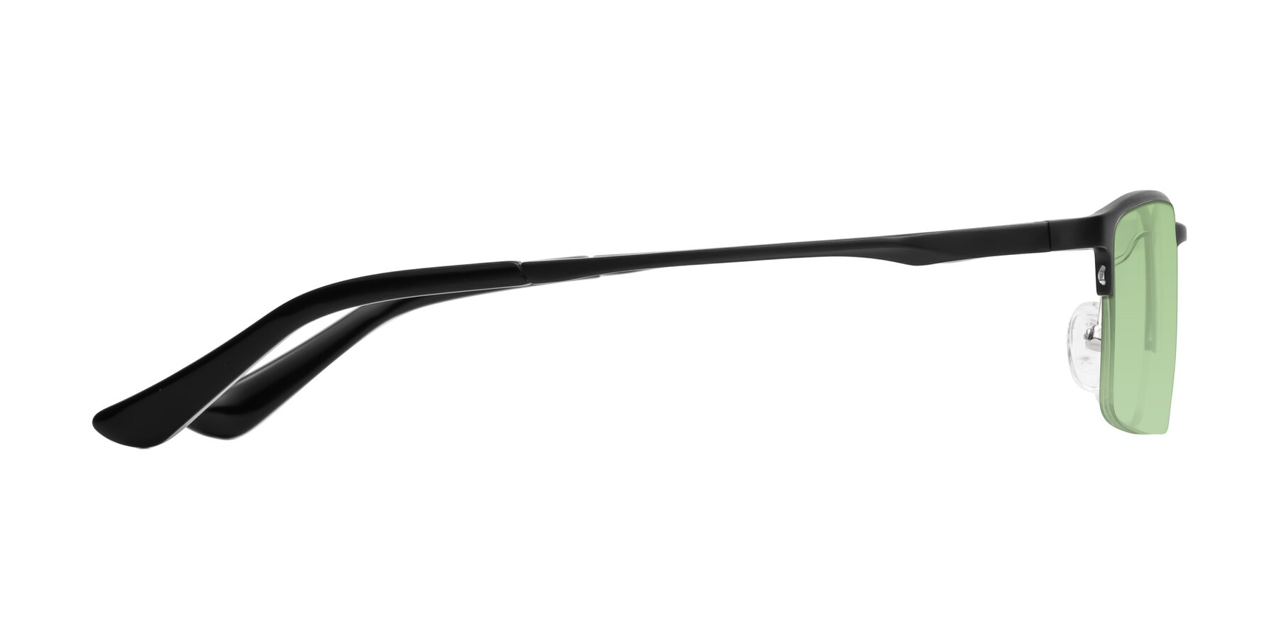 Side of CX6263 in Black with Medium Green Tinted Lenses