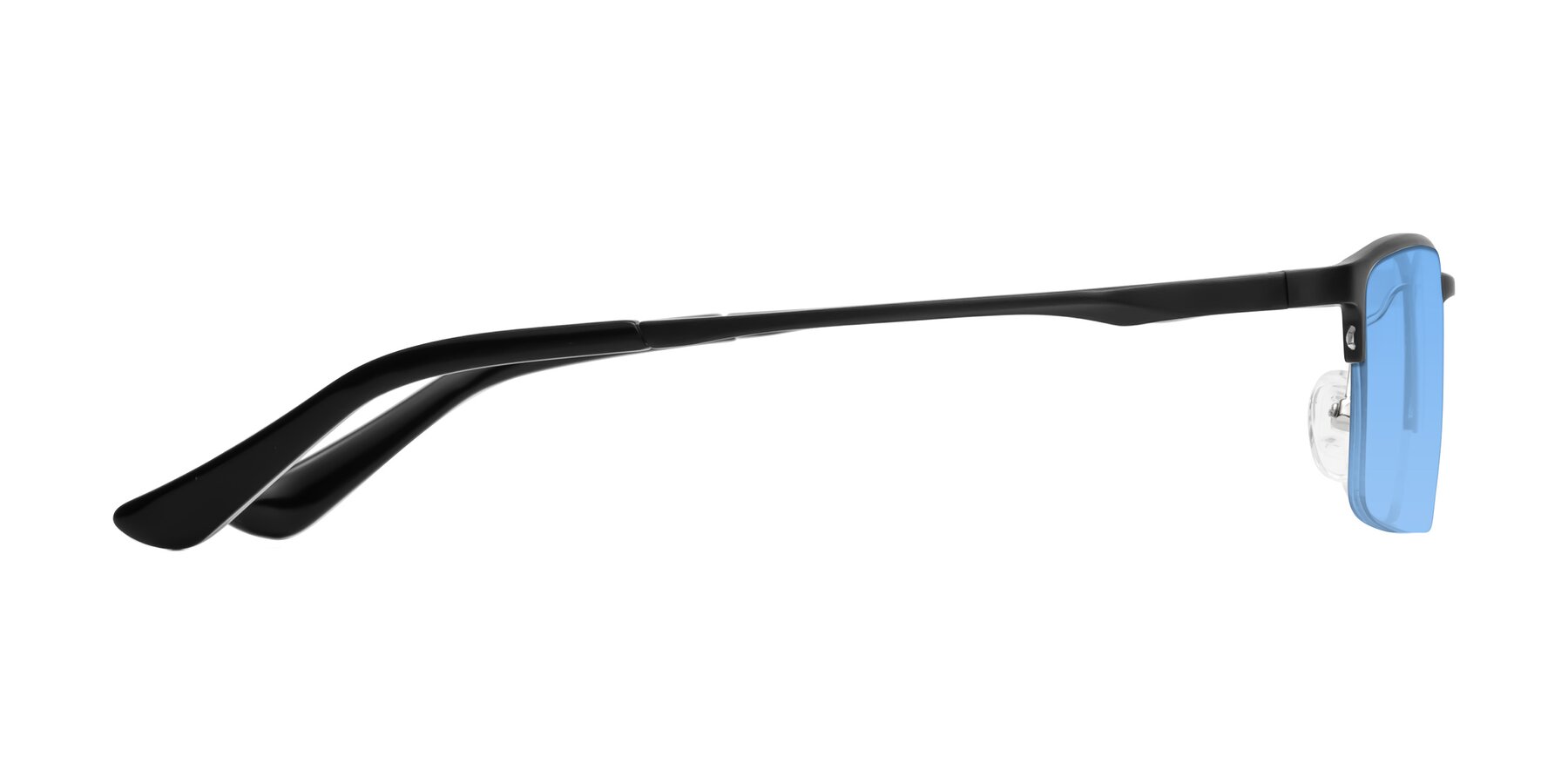 Side of CX6263 in Black with Medium Blue Tinted Lenses