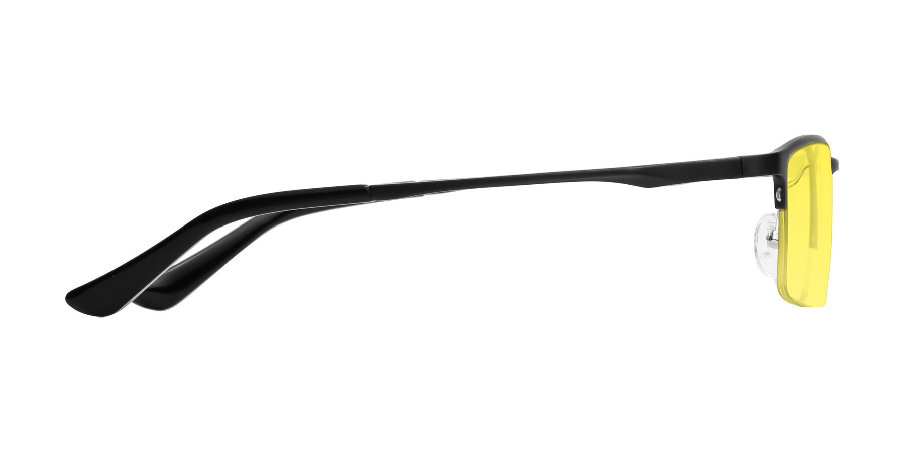 Side of CX6263 in Black with Medium Yellow Tinted Lenses