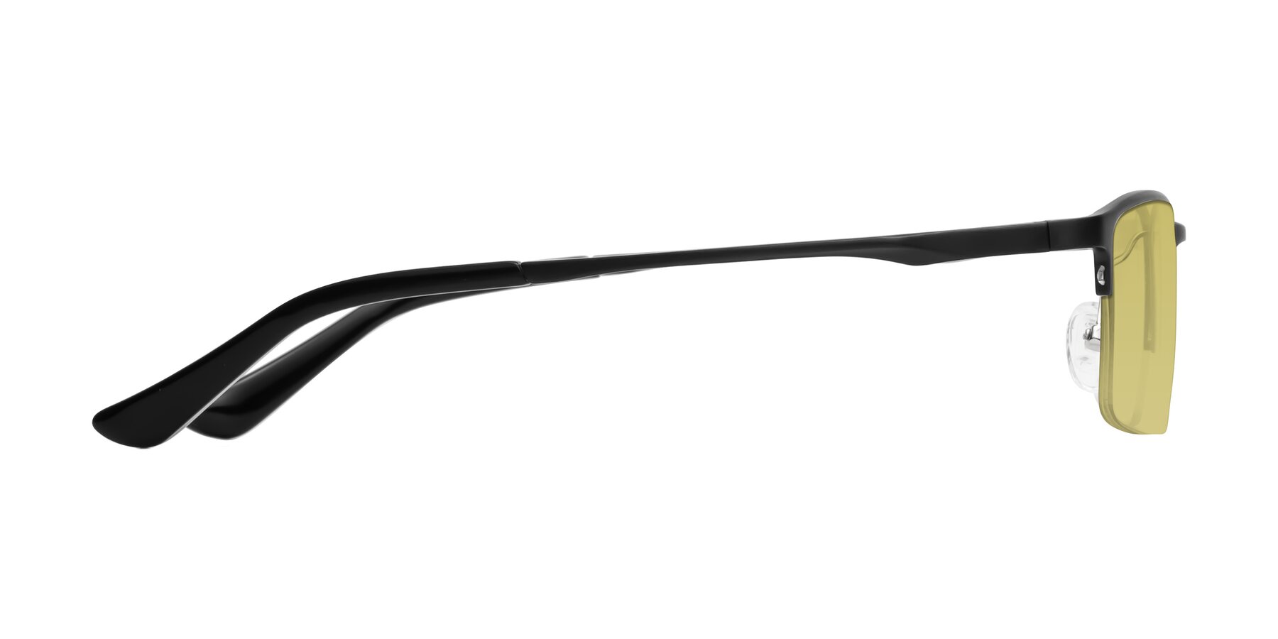 Side of CX6263 in Black with Medium Champagne Tinted Lenses