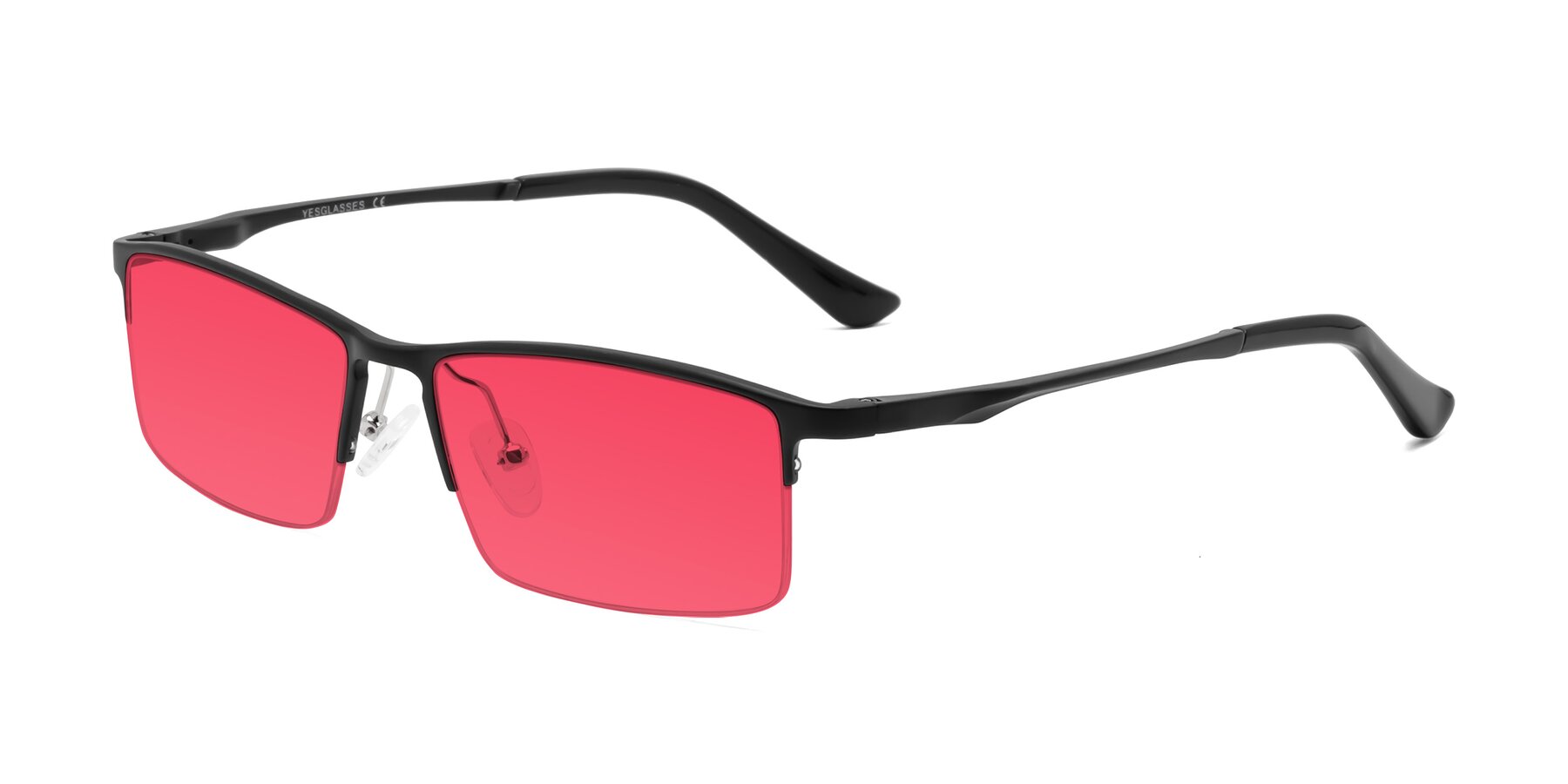 Angle of CX6263 in Black with Red Tinted Lenses