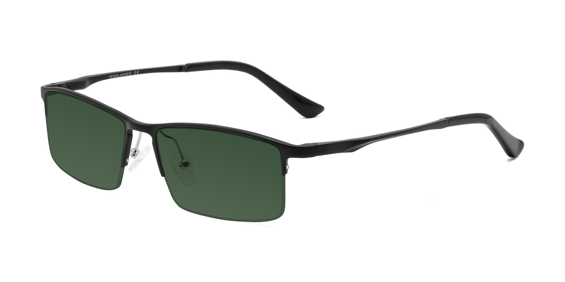 Angle of CX6263 in Black with Green Tinted Lenses