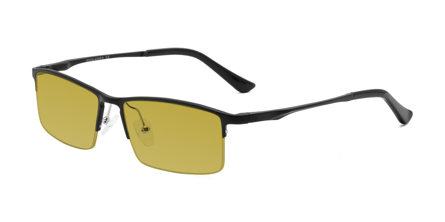Angle of CX6263 in Black with Champagne Tinted Lenses
