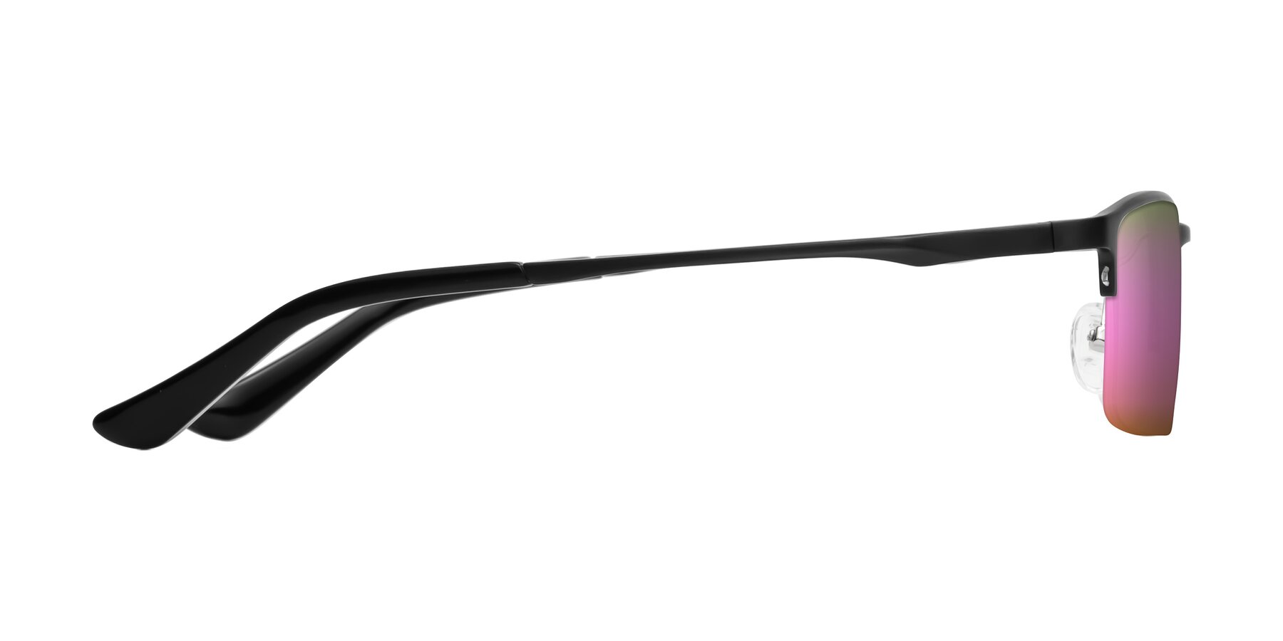 Side of CX6263 in Black with Pink Mirrored Lenses
