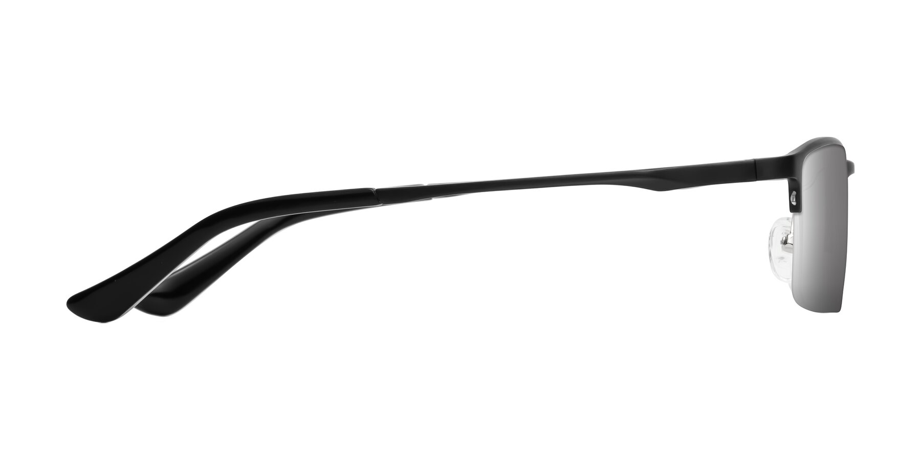 Side of CX6263 in Black with Silver Mirrored Lenses