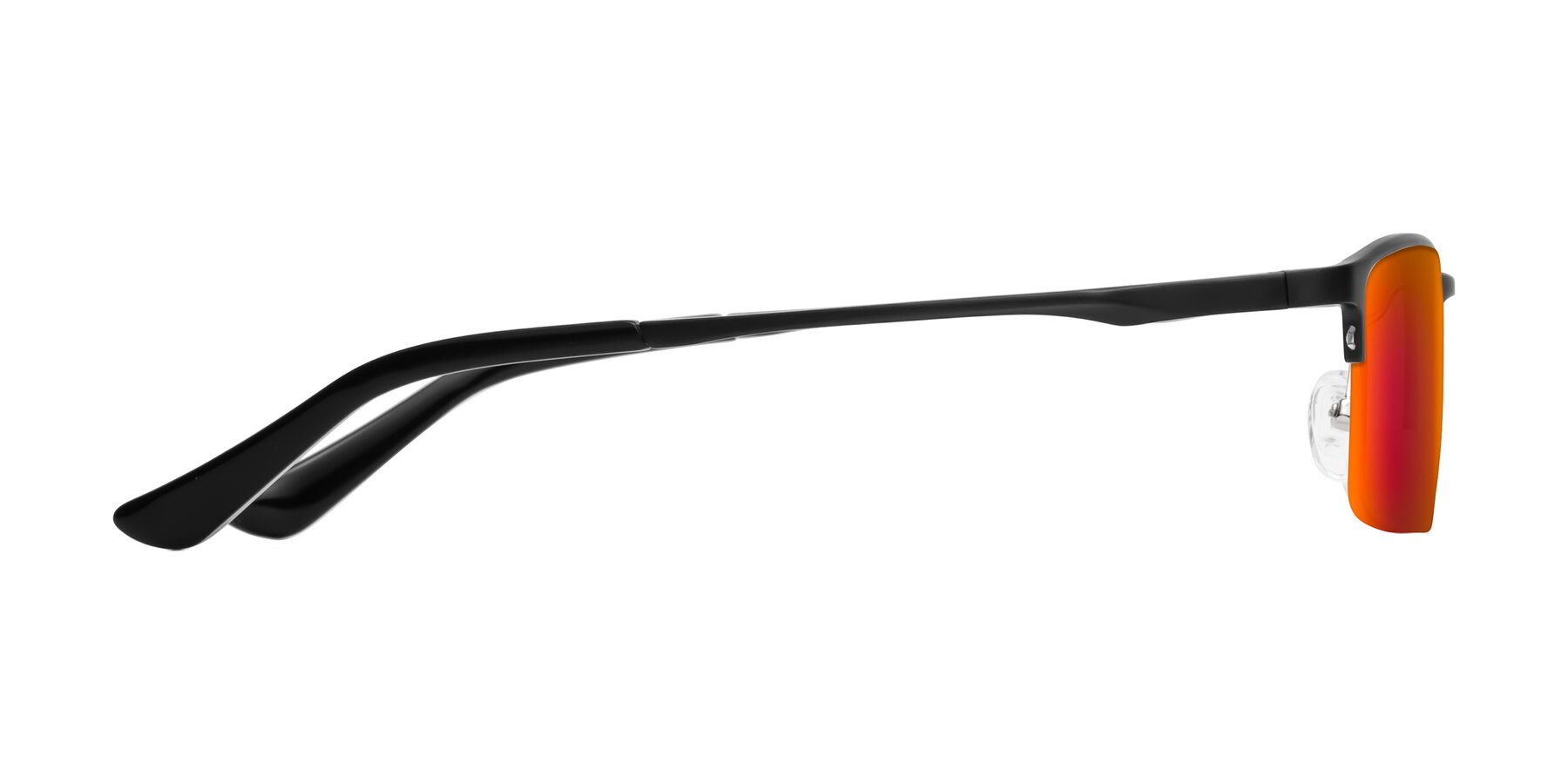 Side of CX6263 in Black with Red Gold Mirrored Lenses