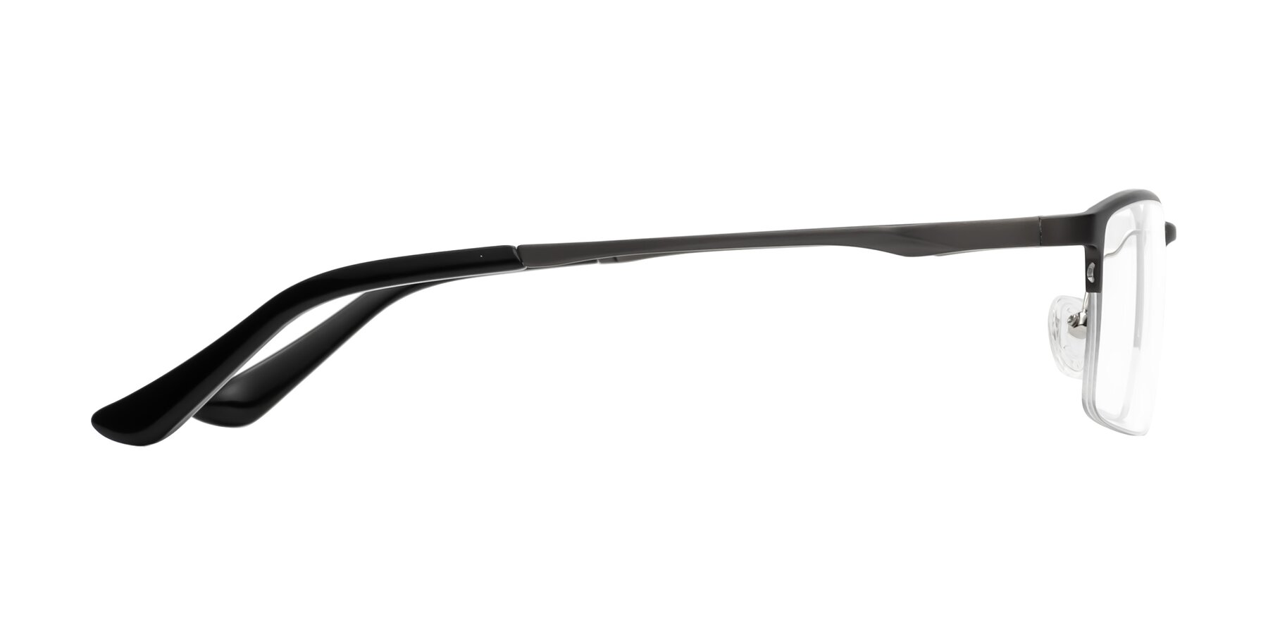 Side of CX6263 in Gunmetal with Clear Eyeglass Lenses