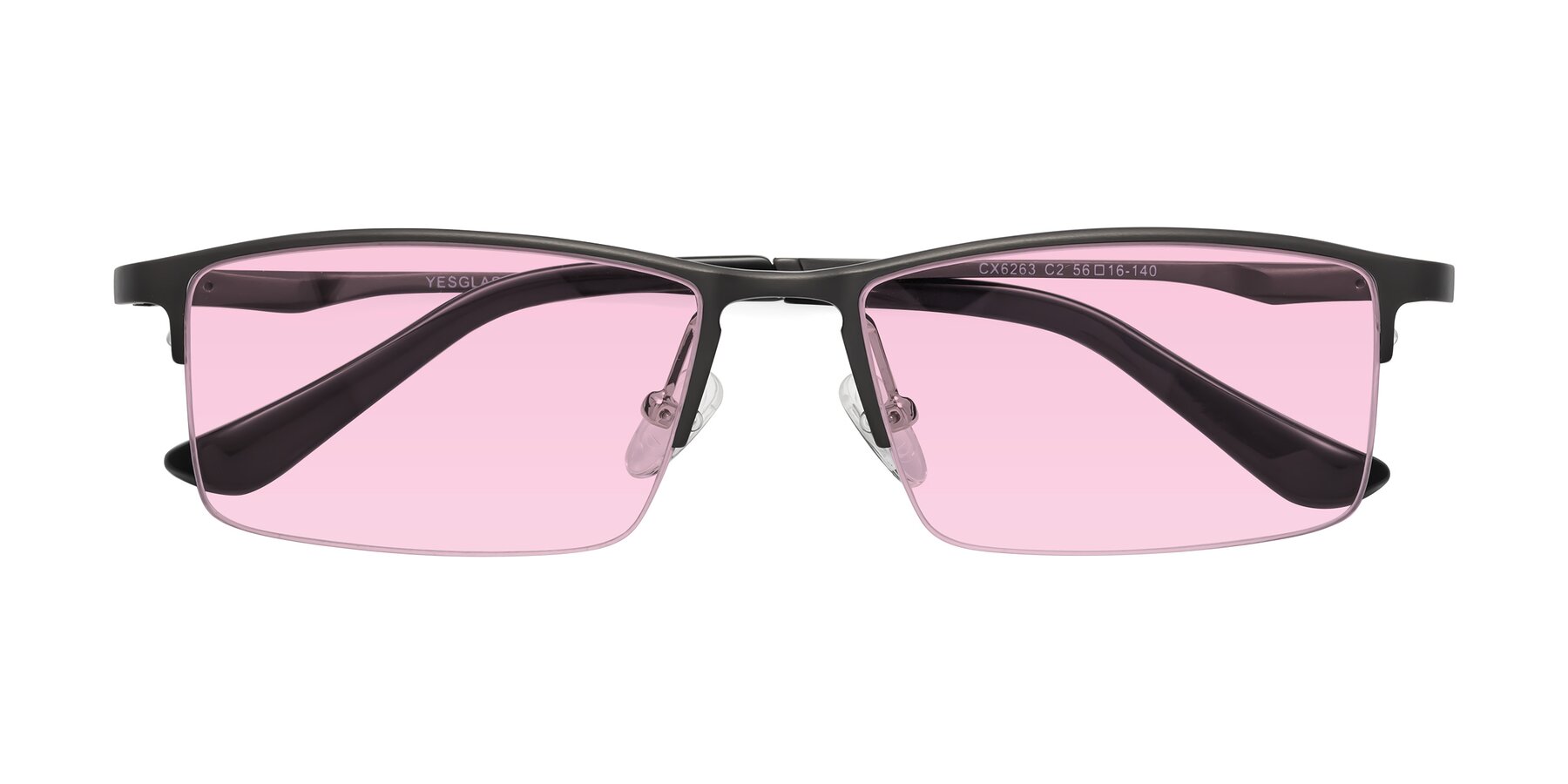 Folded Front of CX6263 in Gunmetal with Light Pink Tinted Lenses