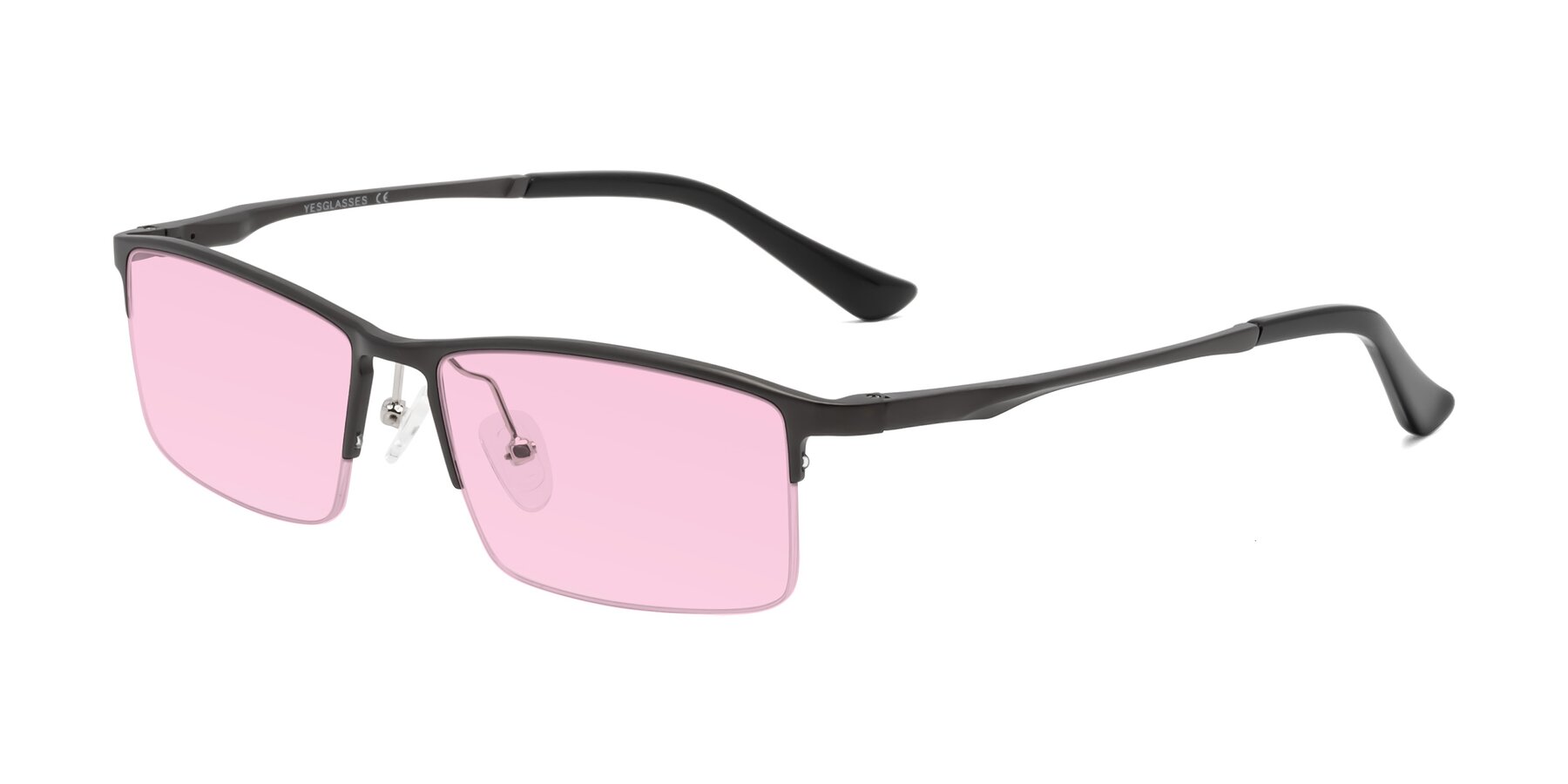 Angle of CX6263 in Gunmetal with Light Pink Tinted Lenses