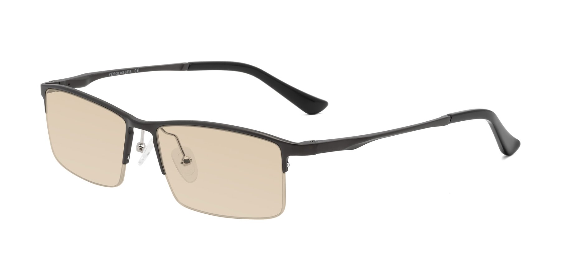 Angle of CX6263 in Gunmetal with Light Brown Tinted Lenses