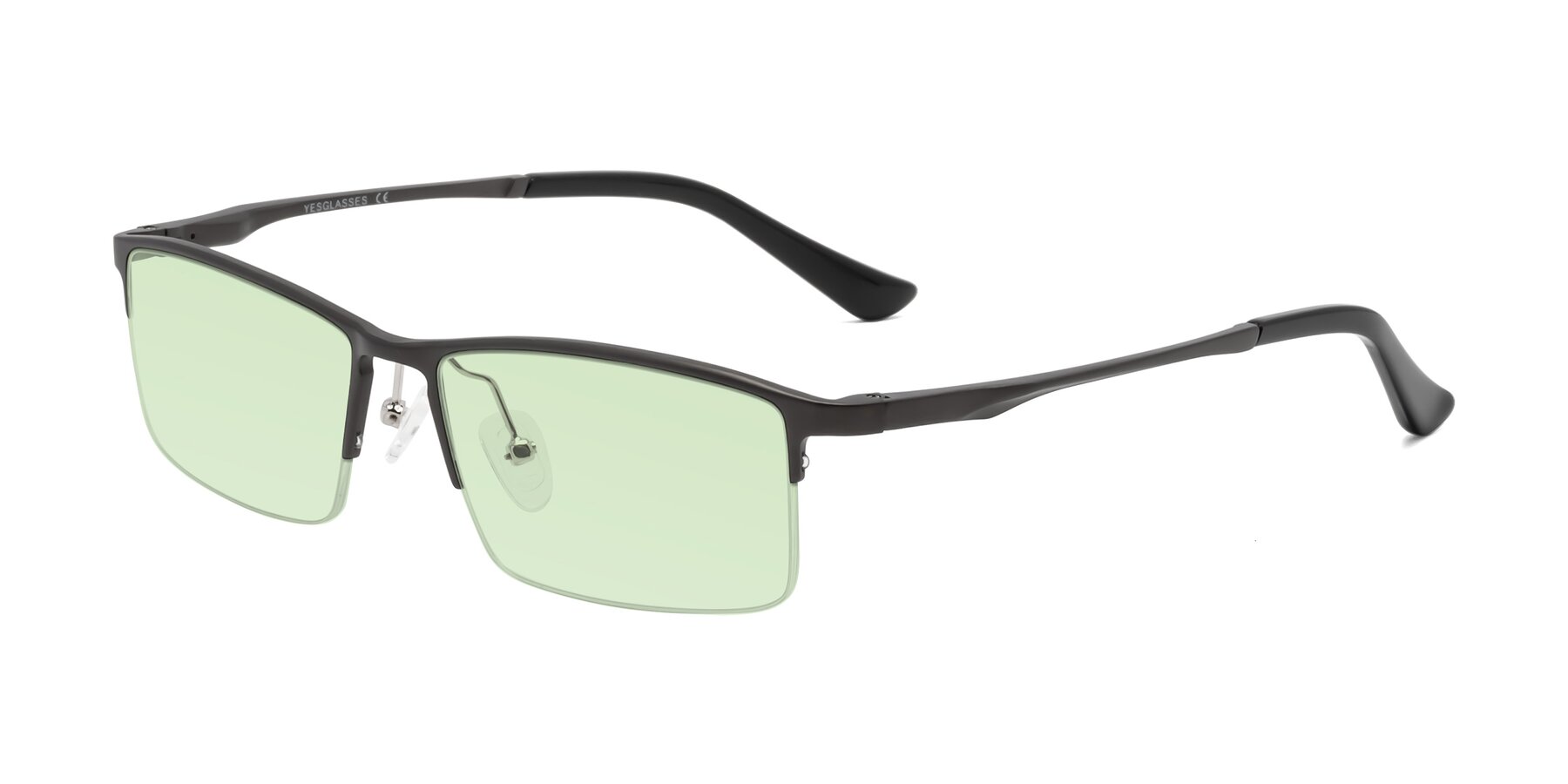 Angle of CX6263 in Gunmetal with Light Green Tinted Lenses