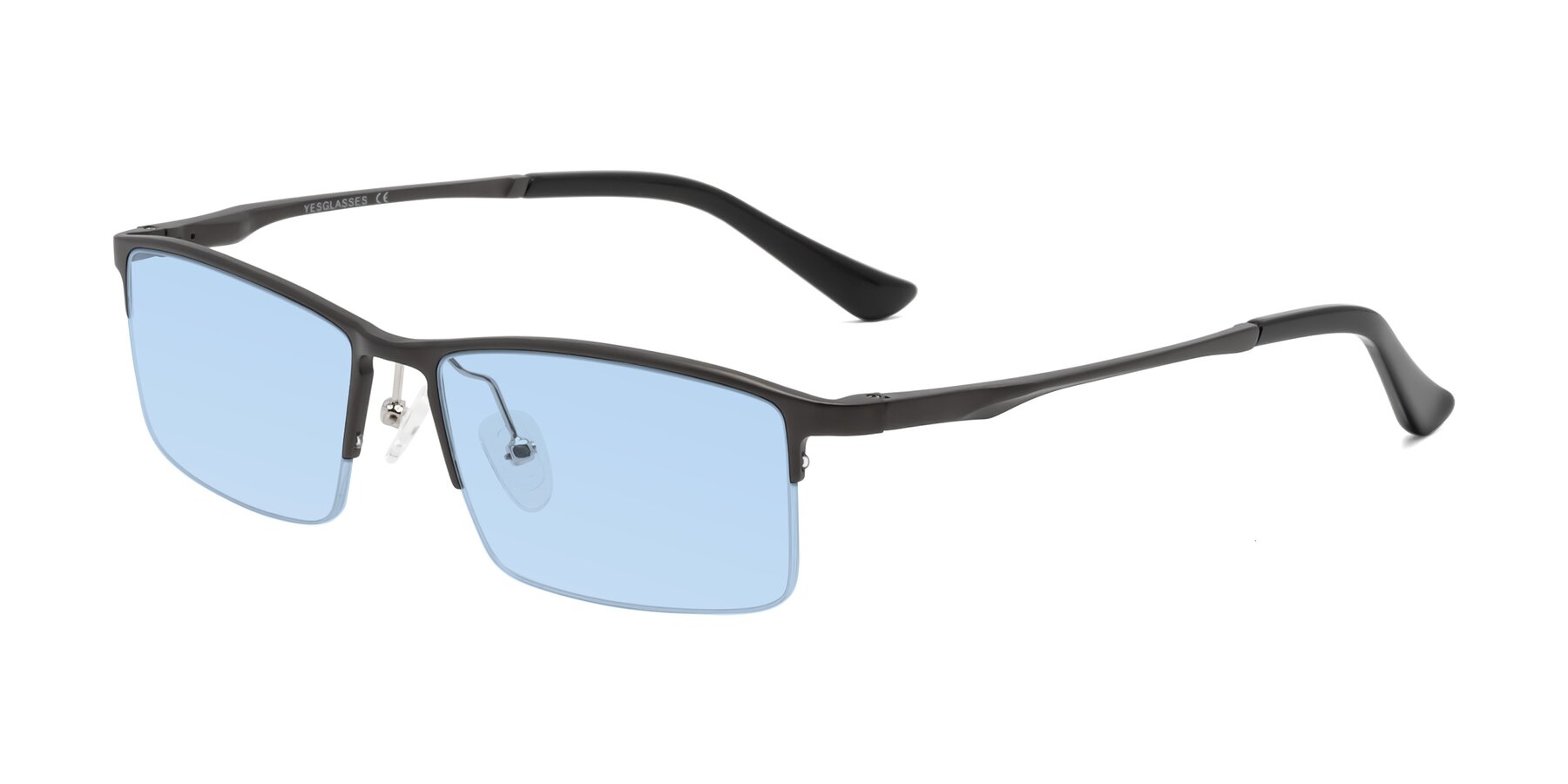 Angle of CX6263 in Gunmetal with Light Blue Tinted Lenses