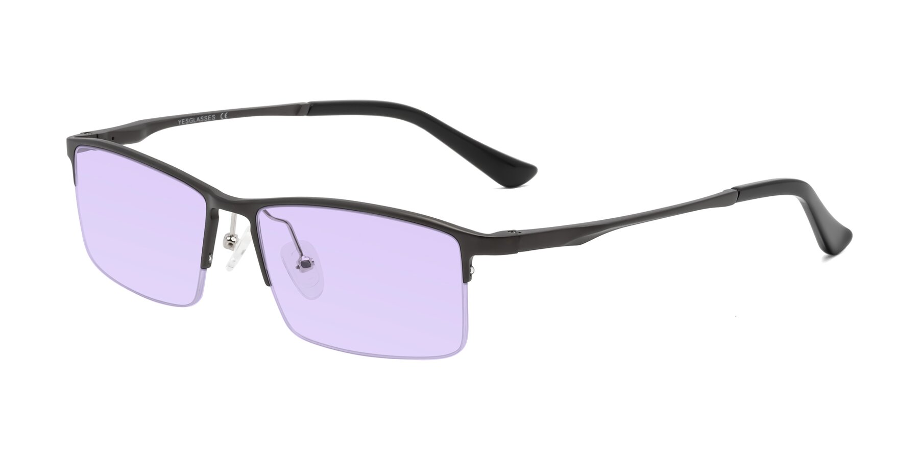 Angle of CX6263 in Gunmetal with Light Purple Tinted Lenses