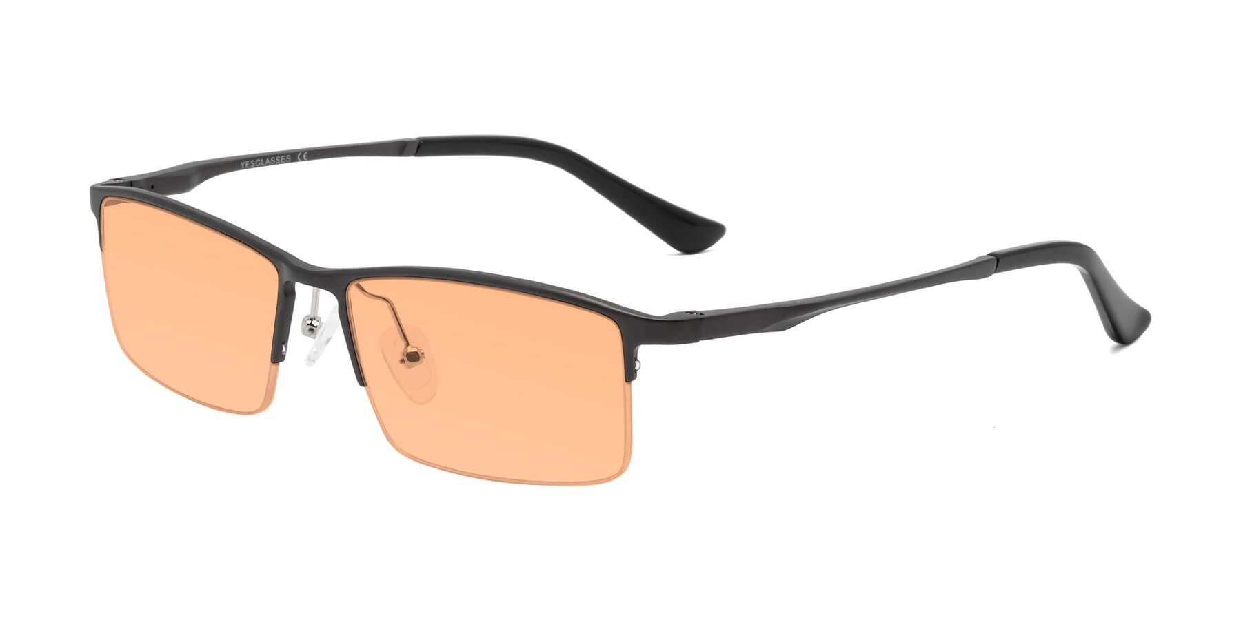 Angle of CX6263 in Gunmetal with Light Orange Tinted Lenses