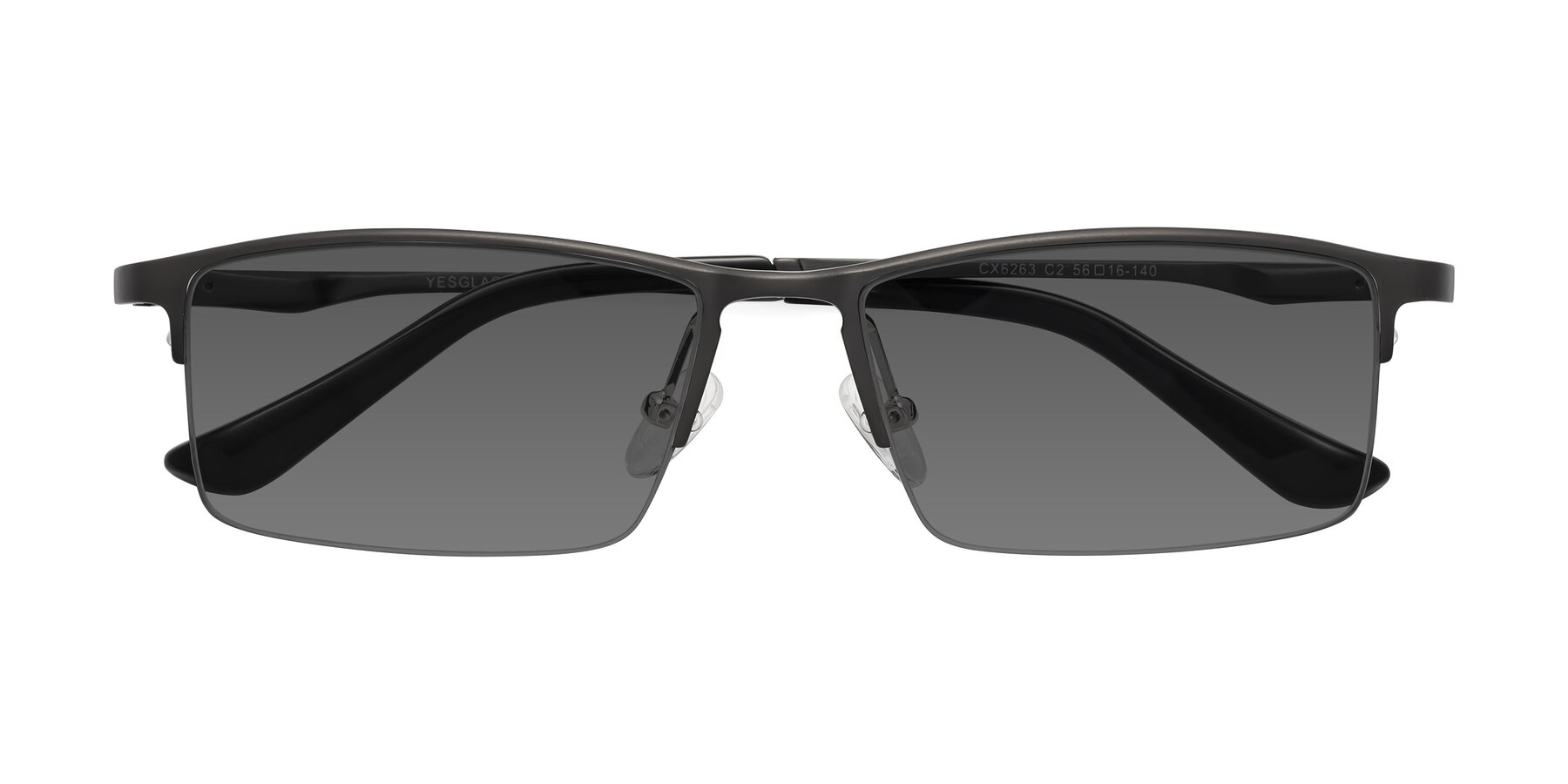 Folded Front of CX6263 in Gunmetal with Medium Gray Tinted Lenses
