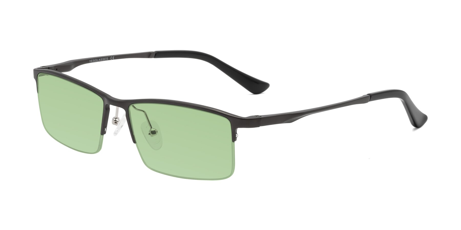 Angle of CX6263 in Gunmetal with Medium Green Tinted Lenses